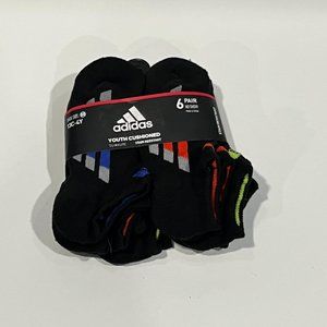 adidas unisex-child Kids-boy's/Girl's Cushioned No Show Socks (6-pair)